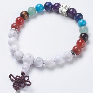 Natural Gemstone Stretch Bracelet  Handmade  Stretchy elastic round Gems